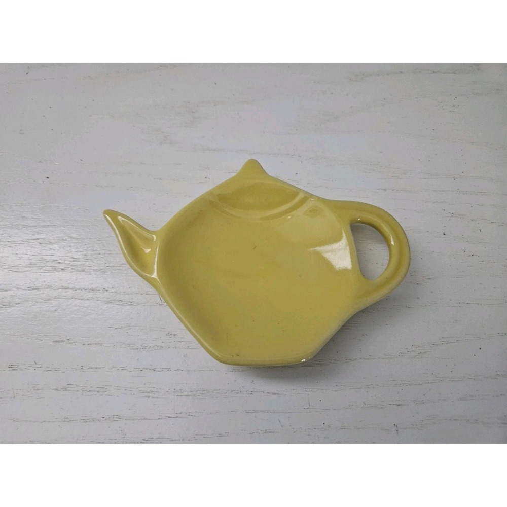 Yellow Tea Bag Holder Tea Bag Tray Caddy Old Amsterdam Porcelain Works‎